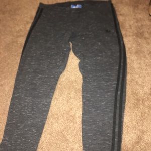 black and gray adidas leggings